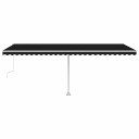 vidaXL Frittstående automatisk markise 600x300 cm antrasitt