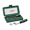 Bosch 46-Deler Magnetisk Bitsskrutrekkersett i Plastkoffert