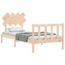 vidaXL Sengeramme med hodegavl 3FT single heltre