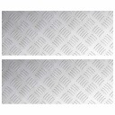  Sjekkplater 2 pcs sølv 50 x 20 cm Aluminium