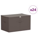 vidaXL Lagringsboks 24 pcs Grå 60 x 43 x 35 cm Ikke-vevd stoff