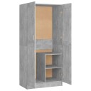 vidaXL Garderobe betonggrå 82,5x51,5x180 cm sponplate