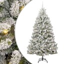  Kunstig juletre Grønn og hvit 210 cm PVC og metall