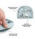 Done by Deer Stick&Stay Compartment Plate Tiny Farm Blue Blue 20X 16X H 3CM