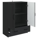  Serviesskap med skuff Svart 66 x 34,5 x 92 cm Konstruert tre
