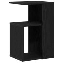  Sidebord Svart Eik 36x30x56 cm Konstruert Tre