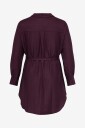 Only Carmakoma   Midikjole Carbay L/S V Neck Collar Dress Wvn   Rød