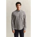 Gant Reg Twill Check Shirt   Beige   L