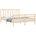 vidaXL Sengeramme med hodegavl 160x200 cm heltre