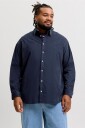 Jack & Jones Plus   Manchester skjorte  Jjefield Cord Shirt Ls Sn Pls   Blå