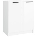  Skoskap høyglans hvit 59x35x70 cm konstruert tre