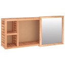  Speilskap 80x17x34 cm heltre valnøtt
