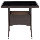 vidaXL Hagebord brun cm polyrotting