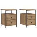  Nattbord 2 stk artisan eik 44x45x60 cm konstruert tre