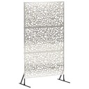 vidaXL Personvernsvegg 100 x 50 x 180 cm Rustfritt stål Sølv