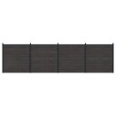 vidaXL Gjerdesett 4 pcs 699 x 186 cm WPC og Aluminium Svart