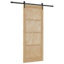 vidaXL Skyvedør ORKDAL Naturlig og svart 86 x 211 cm Heltre furu