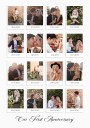 Anniversary Memories Romantic Photo Collage Plakat Plakat / 21x30cm