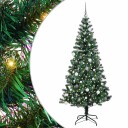 Kunstig Forhåndsopplyst Juletre grønn 210 cm PVC og metall