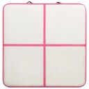 vidaXL Oppblåsbar gymnastikkmatte med pumpe 200x200x20 cm PVC rosa