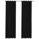Vidaxl Lystette Gardiner Kroker Lin-Design 2 Stk Antrasitt 140x245 Cm