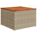 vidaXL Hagebord beige 55x55x37 cm polyrotting og akasietre