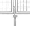 vidaXL Hageport stål 350x75 cm sølv