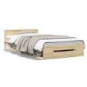  Sengeramme med skuff sonoma eik 90x190 cm konstruert tre 8721102624384