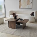 Djarhint Sofabordsett 82 cm - Bronse og valnøtt
