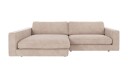 Rowico Home Duncan 3 seters sofa med sjeselong V Lys beige Greg 3 258 x 150 x 78 cm Beige