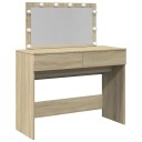  Sminkebord med LED sonoma eik 100x40x120 cm