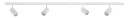 Antidark Designline Tube komplett 2 meter spotskinne med 4 spotter GU10 - Hvit