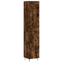 vidaXL Highboard røkt eik 34,5x34x180 cm konstruert tre 8720845495329