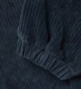 Minymo Velourbukser til barn 74 Midnight Navy med ribb og lommer