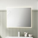 Linn Bad Framfjord Speil med Frostet Lysramme og Panel 100cm