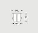 Nordic Terrassebelysning A2 0,6W Kaldhvit IP67 Dimbar