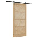 vidaXL Skyvedør med utstyr 93x202 cm Solid furu