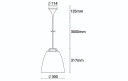 Sg Armaturen SG Bell Maxi Takpendel Sort/Hvit 15W