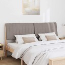  Polstret sengegavl Gråbrun 180 cm Massiv furu