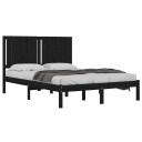 vidaXL Sengeramme svart heltre furu 140x190 cm
