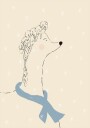 Poodle in the Snow Poster Plakat / 30x40cm