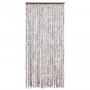 Vidaxl Insektgardin Gråbrun Og Hvit 90x220 Cm Chenille