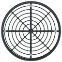 vidaXL Spisebord svart Ø80 cm herdet glass og stål