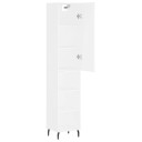 vidaXL Highboard hvit 34,5x34x180 cm konstruert tre 8720845484156