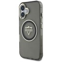 Guess IML Metal Mountain Logo MagSafe deksel for iPhone 16 - svart