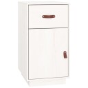 vidaXL Skap hvit 40x50x75 cm heltre furu