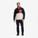 Revolutionrace Woodland Half zip Fleece Herre Deep Navy/Peyote 4XL Herre Overdeler Fleece & midlayers