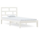 vidaXL Sengeramme hvit heltre furu 90x200 cm