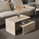 Vumira Sett med bord 2 deler 72 cm - Travertin