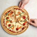 Pizzabrett i bambus 2 stk med bakepapir